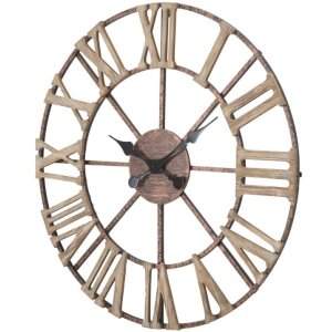 Reloj de pared Mauro Ferretti Plus Ø71,5x4 cm marrón