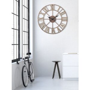 Reloj de pared Mauro Ferretti Plus Ø71,5x4 cm marrón