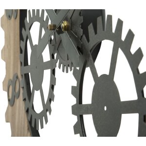 Mauro Ferretti reloj de pared Ingranaggio Plus Ø60x4 cm negro natural