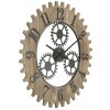 Mauro Ferretti reloj de pared Ingranaggio Plus Ø60x4 cm negro natural