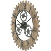 Mauro Ferretti reloj de pared Ingranaggio Plus Ø60x4 cm negro natural