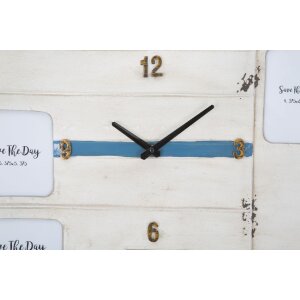 Mauro Ferretti reloj de pared Roulotte 79x3.5x46.5 cm blanco azul