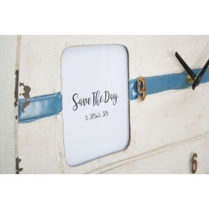 Mauro Ferretti reloj de pared Roulotte 79x3.5x46.5 cm blanco azul