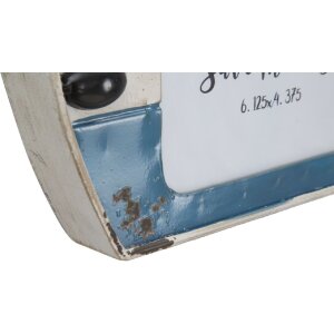 Mauro Ferretti reloj de pared Roulotte 79x3.5x46.5 cm blanco azul