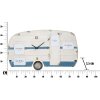 Mauro Ferretti reloj de pared Roulotte 79x3.5x46.5 cm blanco azul