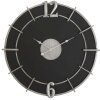 Reloj de pared Mauro Ferretti Silver Glam Ø60x4,5 cm negro plata