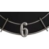 Reloj de pared Mauro Ferretti Silver Glam Ø60x4,5 cm negro plata