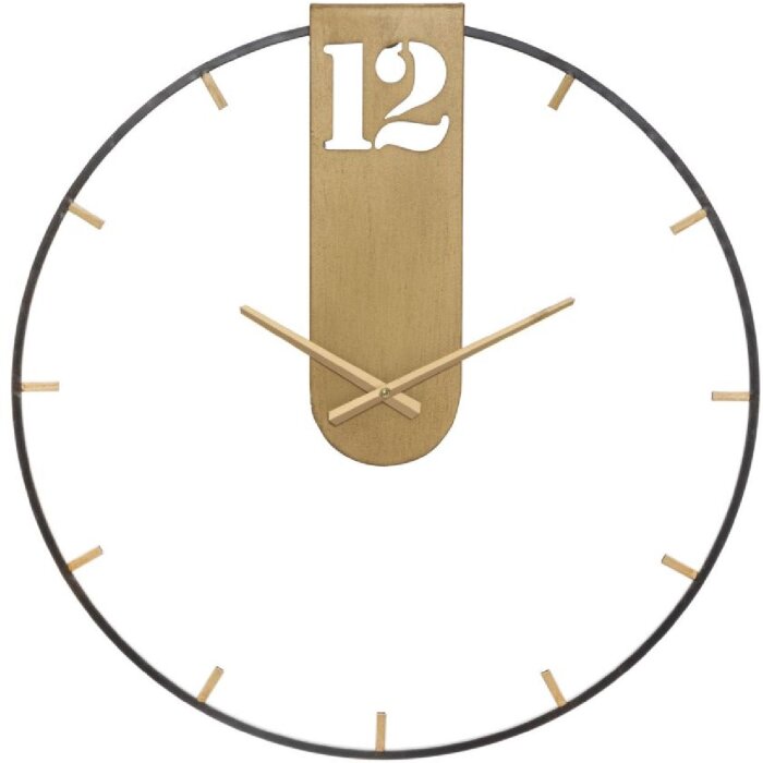 Mauro Ferretti reloj de pared Goldy Ø60x4,5 cm oro negro