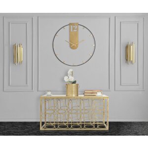 Mauro Ferretti reloj de pared Goldy Ø60x4,5 cm oro negro