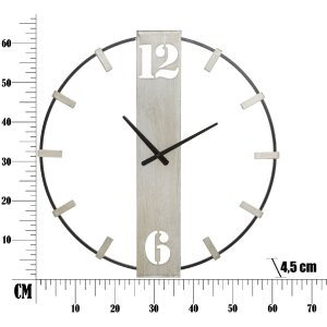 Mauro Ferretti reloj de pared plata Ø 61x4,5 cm plata negro