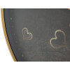 Mauro Ferretti reloj de pared corazones Ø60x6 cm gris oscuro con detalles dorados