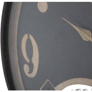 Reloj de pared Mauro Ferretti XXX Ø67x6,5 cm negro marrón