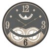 Reloj de pared Mauro Ferretti XXX Ø67x6,5 cm negro marrón