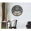 Reloj de pared Mauro Ferretti XXX Ø67x6,5 cm negro marrón
