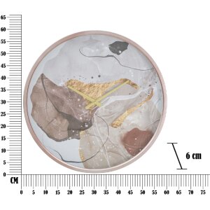 Mauro Ferretti reloj de pared arte rosa Ø60x6 cm multicolor