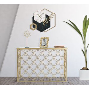 Reloj de pared Mauro Ferretti hexágono 62x4,5x62 cm multicolor