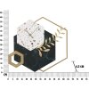 Reloj de pared Mauro Ferretti hexágono 62x4,5x62 cm multicolor