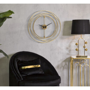 Mauro Ferretti reloj de pared rayas oro Ø 50x4 cm oro