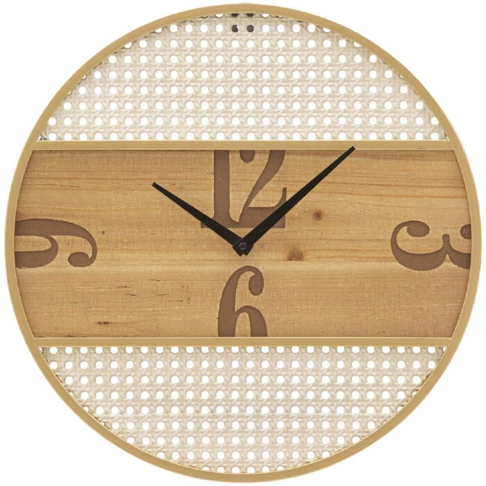 Mauro Ferretti reloj de pared Fuji Ø 50x3,5 cm color natural