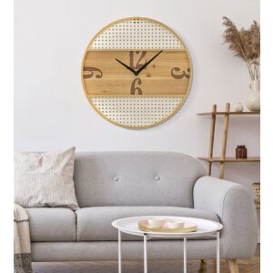 Mauro Ferretti reloj de pared Fuji Ø 50x3,5 cm color natural