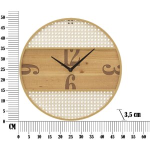 Mauro Ferretti reloj de pared Fuji Ø 50x3,5 cm color natural