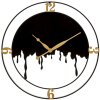 Mauro Ferretti reloj de pared splash Ø 66x4 cm oro negro