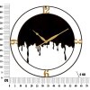 Mauro Ferretti reloj de pared splash Ø 66x4 cm oro negro