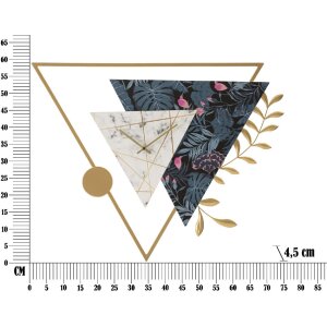 Mauro Ferretti reloj de pared triángulo 75x4,5x59 cm multicolor