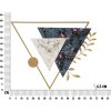 Mauro Ferretti reloj de pared triángulo 75x4,5x59 cm multicolor