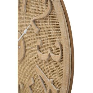 Mauro Ferretti reloj de pared Boho Ø 60x4,5 cm color natural blanco