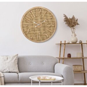 Mauro Ferretti reloj de pared Boho Ø 60x4,5 cm color natural blanco