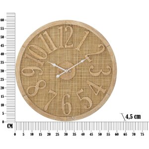 Mauro Ferretti reloj de pared Boho Ø 60x4,5 cm color natural blanco