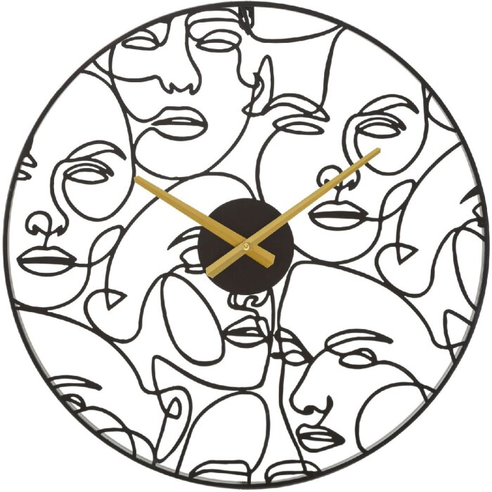 Reloj de pared Mauro Ferretti esferas Ø 50x3,5 cm negro