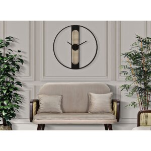 Mauro Ferretti reloj de pared Ribby Ø60x5 cm negro crema
