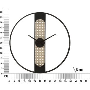 Mauro Ferretti reloj de pared Ribby Ø60x5 cm negro crema