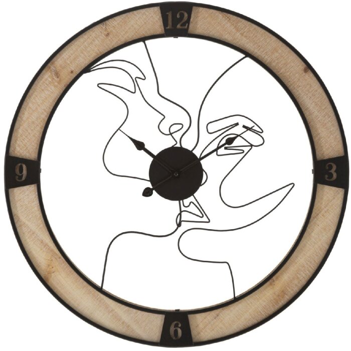 Mauro Ferretti reloj de pared pareja Ø 60x3 cm negro natural