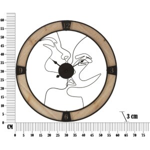 Mauro Ferretti reloj de pared pareja Ø 60x3 cm negro natural