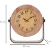 Reloj de mesa Mauro Ferretti redondo 23,5x7x24 cm marrón