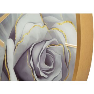 Mauro Ferretti reloj de pared rosa de cristal Ø 60x5 cm multicolor