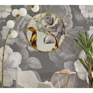 Mauro Ferretti reloj de pared rosa de cristal Ø 60x5 cm multicolor