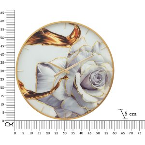 Mauro Ferretti reloj de pared rosa de cristal Ø 60x5 cm multicolor