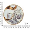 Mauro Ferretti reloj de pared rosa de cristal Ø 60x5 cm multicolor