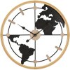 Mauro Ferretti reloj de pared mundo Ø 60x5 cm marrón negro