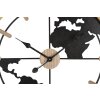 Mauro Ferretti reloj de pared mundo Ø 60x5 cm marrón negro
