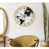 Mauro Ferretti reloj de pared mundo Ø 60x5 cm marrón negro