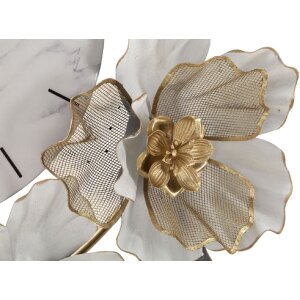 Mauro Ferretti reloj de pared flores 64x8x64 cm blanco gris