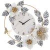 Mauro Ferretti reloj de pared flores 64x8x64 cm blanco gris
