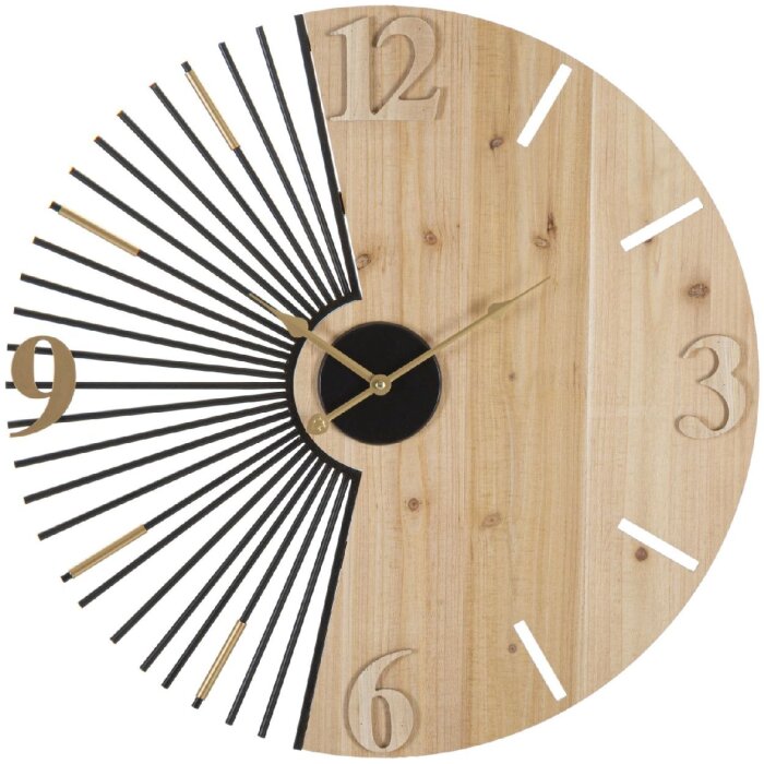 Mauro Ferretti reloj de pared Wordy Ø 60x3,5 cm natural negro