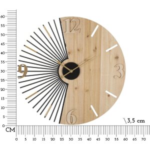 Mauro Ferretti reloj de pared Wordy Ø 60x3,5 cm natural negro