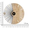 Mauro Ferretti reloj de pared Wordy Ø 60x3,5 cm natural negro